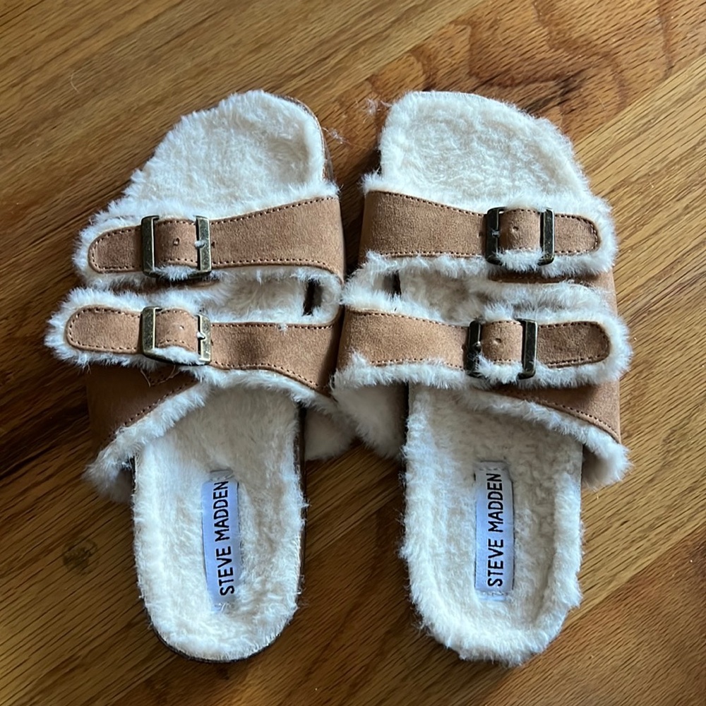 Steve Madden Faux Sherpa Sandal